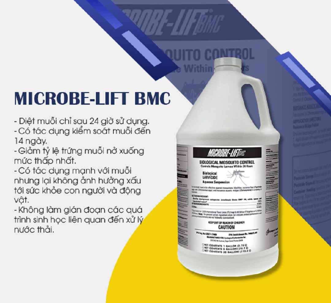 Men vi sinh xử lý ấu trùng muỗi – Microbe-Lift BMC